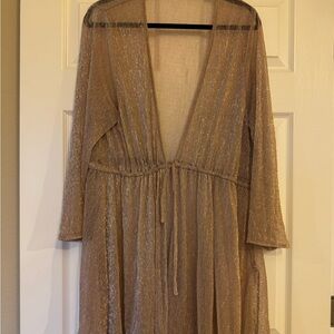 H&M Gold Sheer Swim Coverup